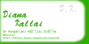 diana kallai business card